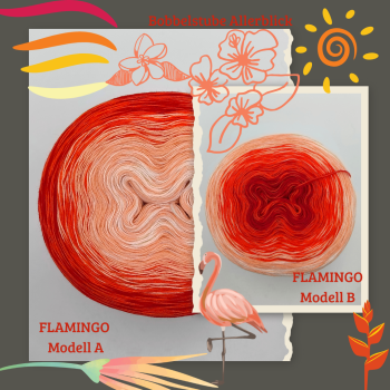 Bobbel des Monats Juli " FLAMINGO 4 Farben